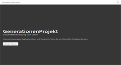 Desktop Screenshot of generationenprojekt.de