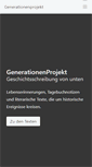Mobile Screenshot of generationenprojekt.de
