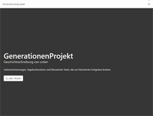 Tablet Screenshot of generationenprojekt.de